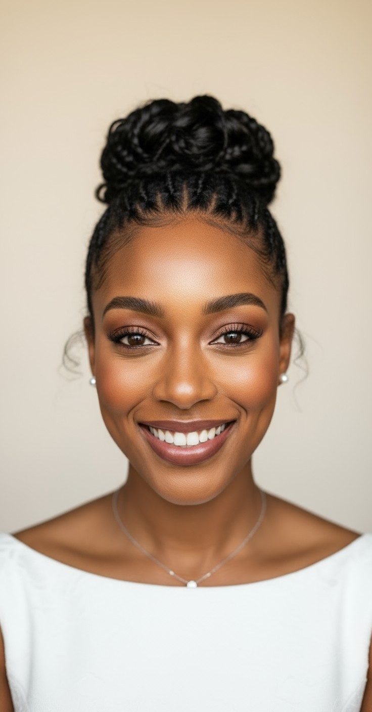 After Messy Bun Wedding Updo